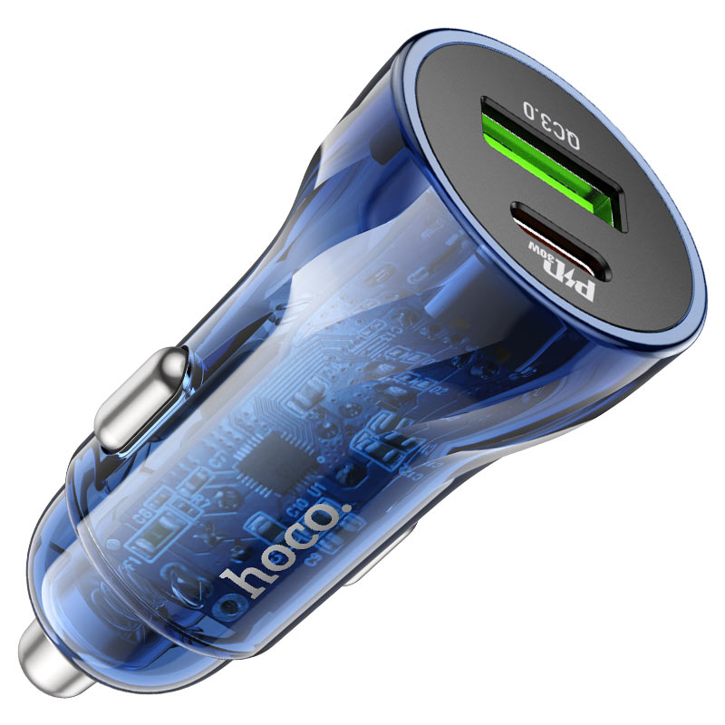Hoco Car charger “Z47A Transparent Discovery Edition” PD30W+QC3.0 set Hoco Car charger “Z47A Transparent Discovery Edition” PD30W+QC3.0 set